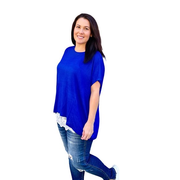 Culture Code Blue Round Neck Oversized Flowy Sleeveless Tank Top CAK1557 - Picture 8 of 8